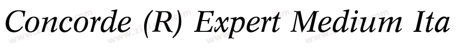 Concorde (R) Expert Medium Italic OsF字体转换